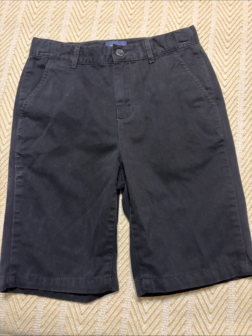 Boy’s Black Cotton Blend Shorts